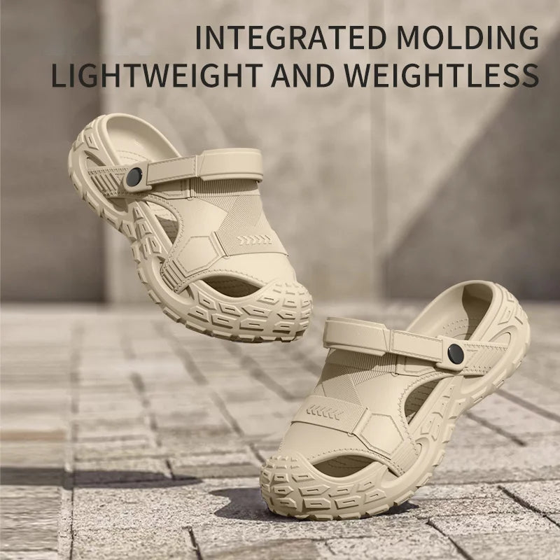 Men's Outdoor Summer Wearable Anti-Slip Breathable Odor-Resistant Slip-Resistant Clog Sandals