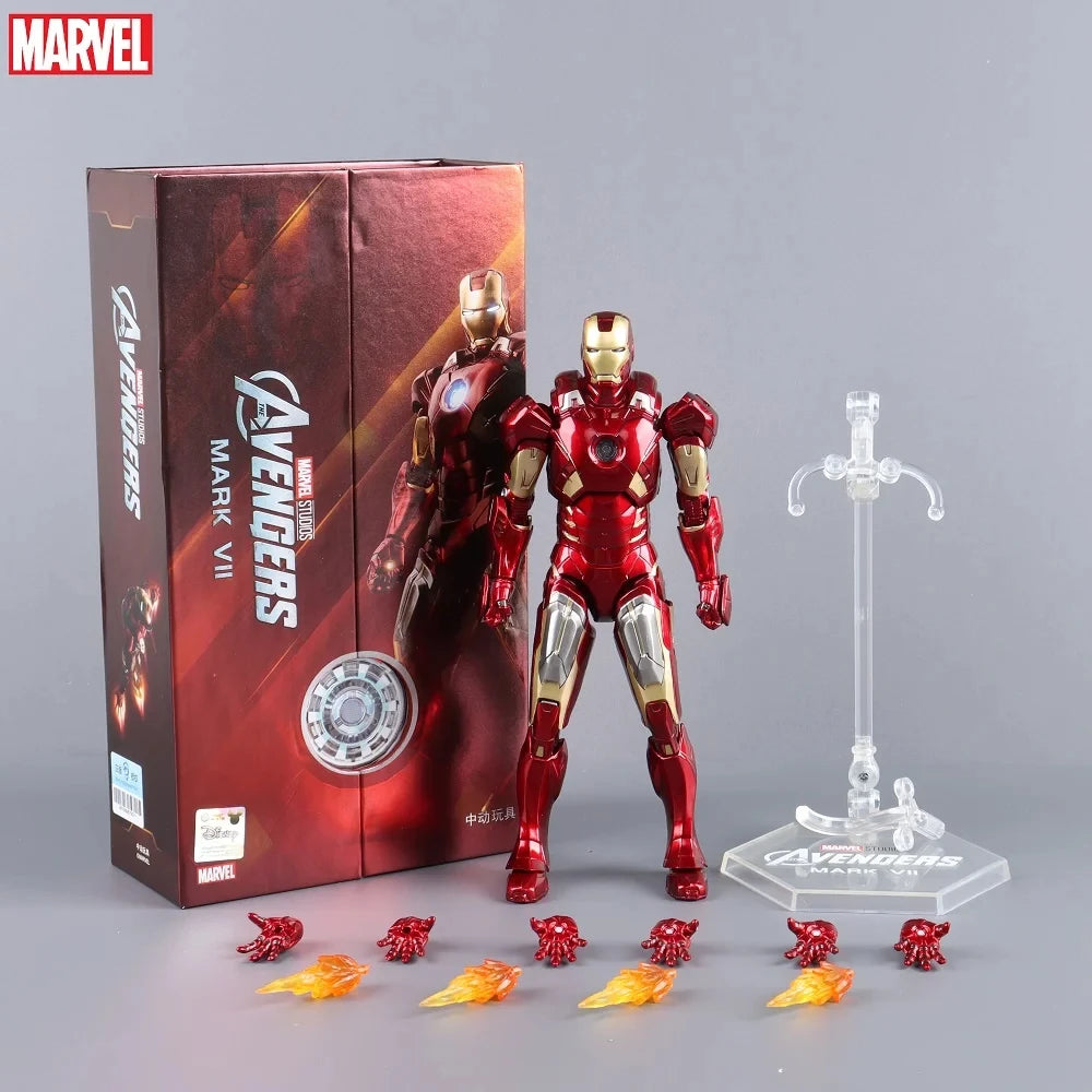 ZD Toys Iron Man Action Figure Joint Movable MK1 MK3 MK6 MK7 MK42 MK45 MK50 MK85 MK17 MK33 MK39 Adult Collection Figure Gift