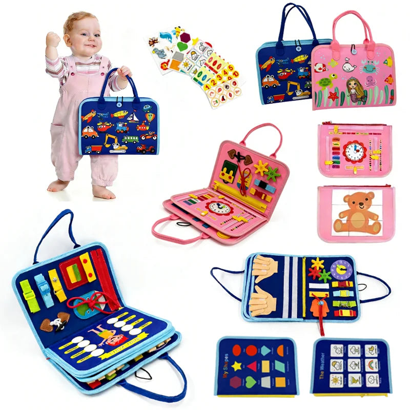 2026 New Montessori Busy Board for Toddlers Sensory Learning Early Education Fine Motor Skills Toy Preschool Kid Educational Toy