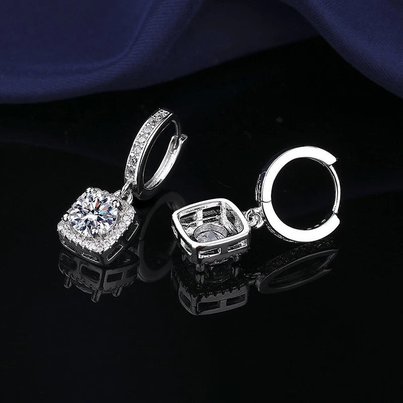 GRA Certificates 100% Real Moissanite 925 Sterling Silver D VVS1 Pass Diamond Tester Pen Moissanite Stud Earrings For Women