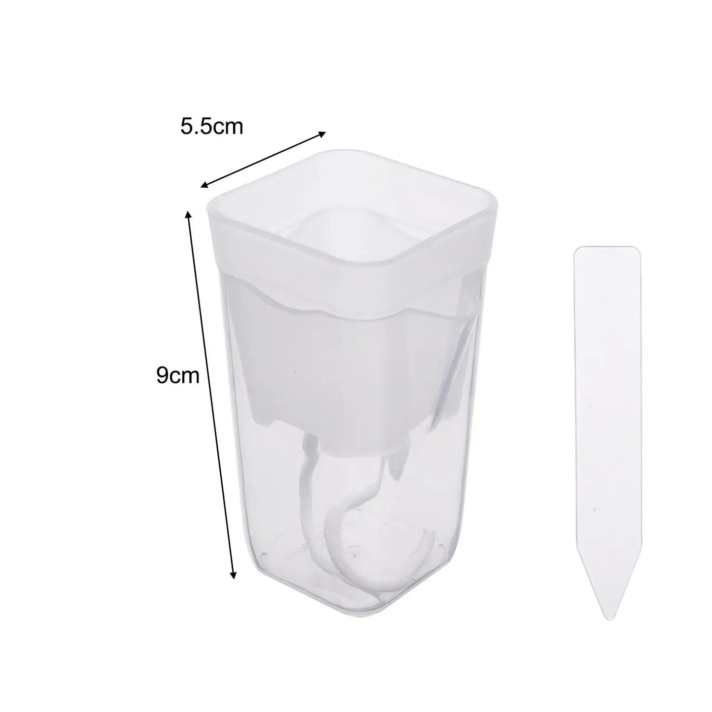 Automatic Watering Flower Pot Plastic Translucent Planter Drainage Holes for Succulent Cuttings Household Decor Gardening Tool
