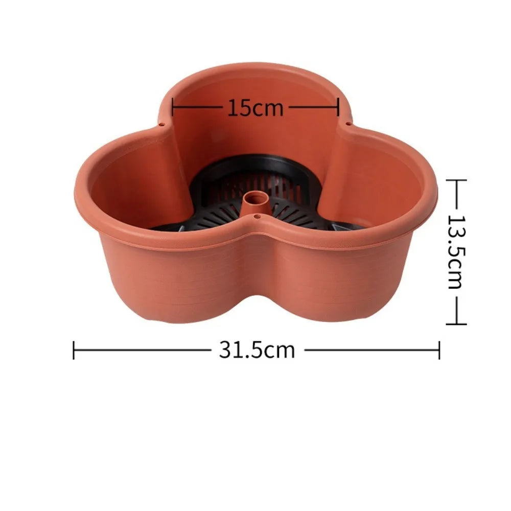 New Vertical Tower Stackable FlowerPot Plastic Multi-layer Flower Pot with Movable Casters Strawberry Planter Tower Home Garden