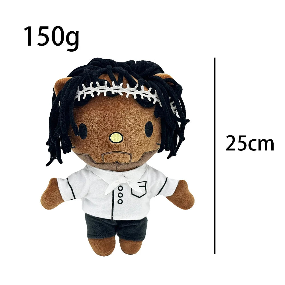 New Hello Kitty Ken Carson Rapper Trippie Taylors Plush Toy Doll with Clothes Stuffed Soft Plush Toys Fans Collect Gifts