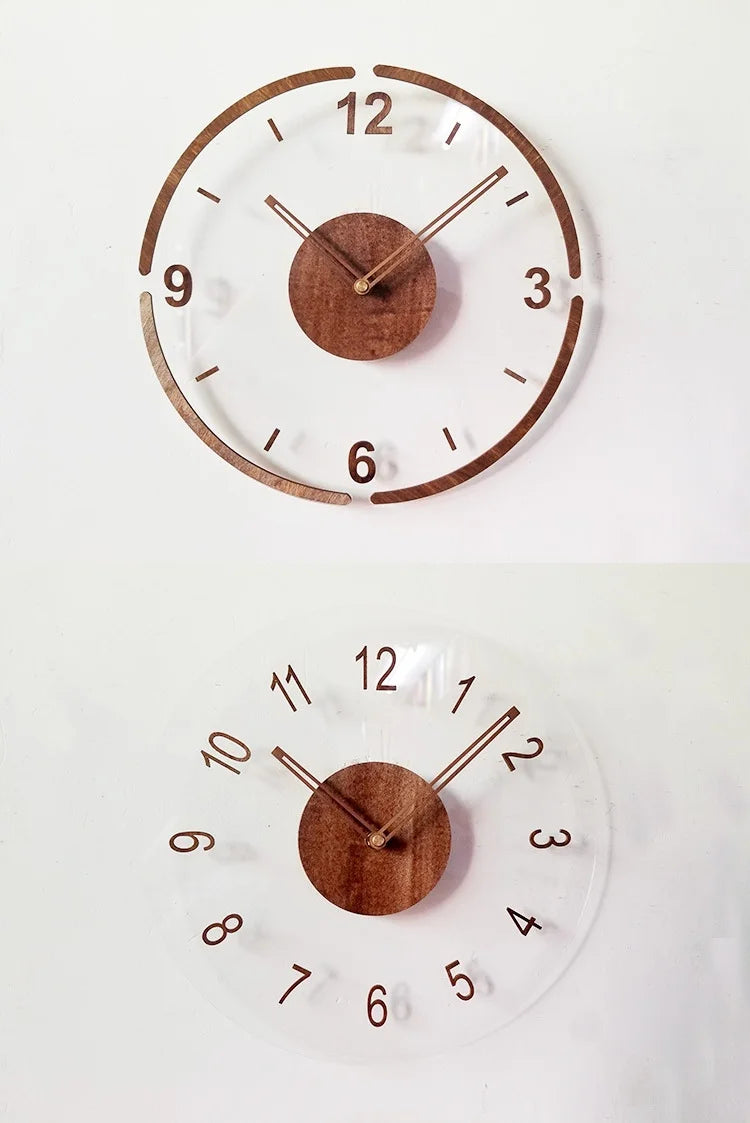 Modern Transparent Floating Digital Wall Clock Decoration Special Material Disk Battery Powered Home Decorative Wall Clock