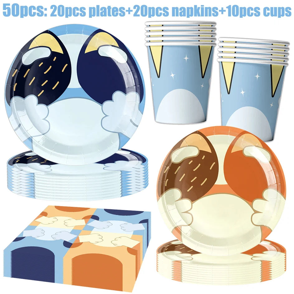 New Cartoon Dogs Birthday Party Decoration Full Set Kit