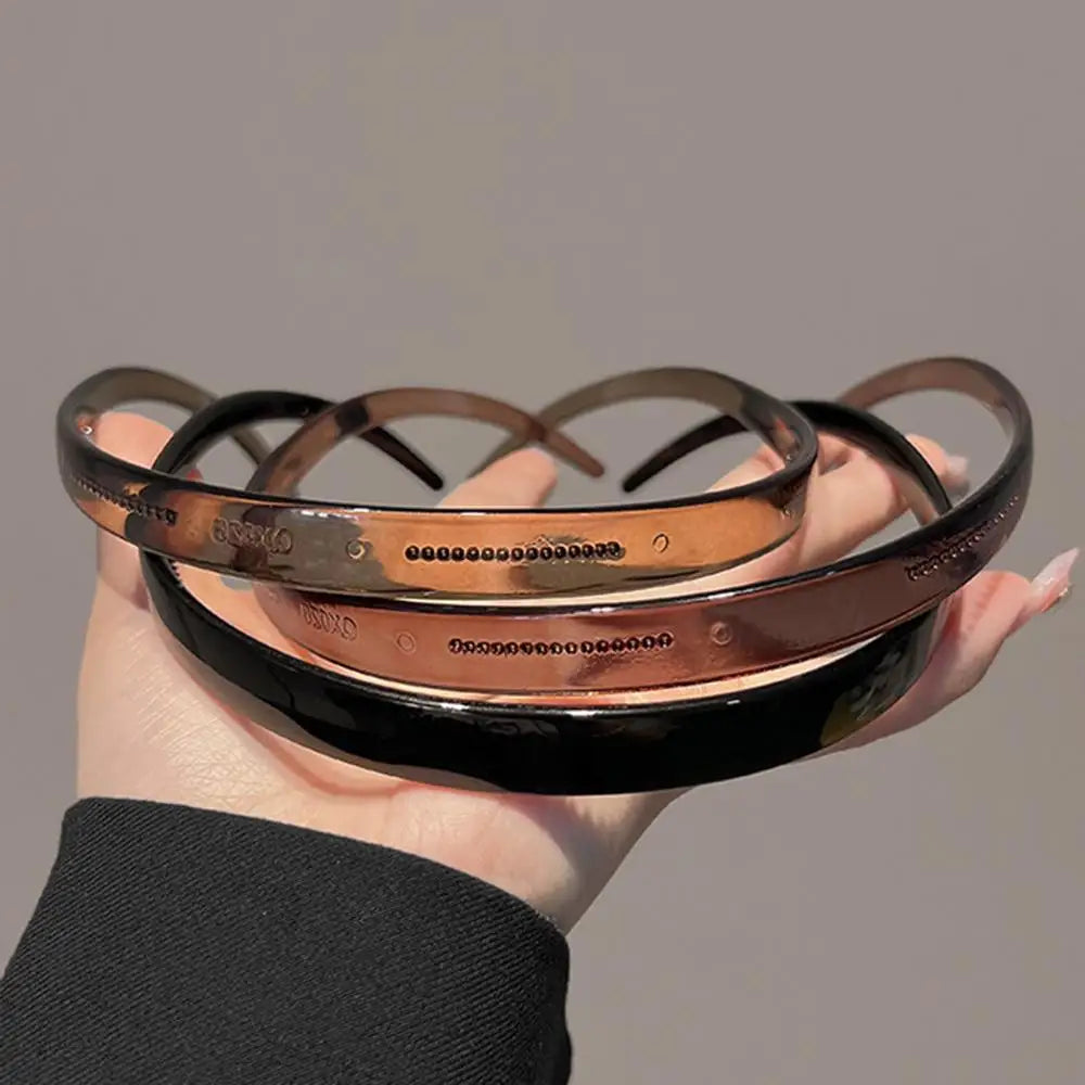 New Trendy Sunglasses Frame Shape Acrylic Hairbands For Women Toothed Headband Anti-slip Hair Hoop Fashion Hair Accessories