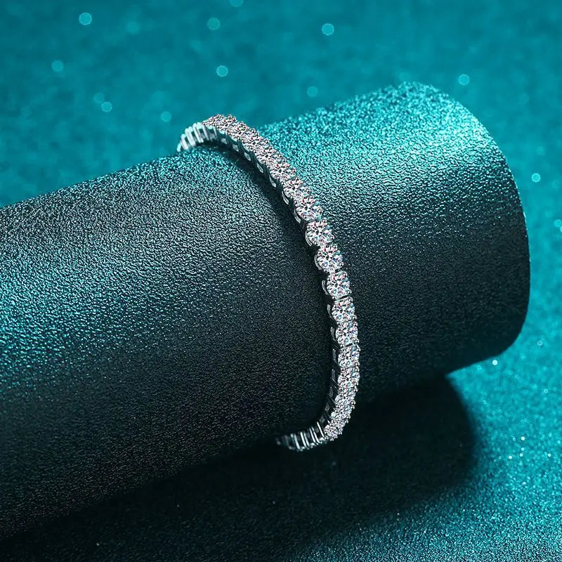 925 Sterling Silver Moissanite Tennis Bracelets Shining for Women Exquisite Wedding Jewelry Accessories Fashion 5A Zircon Gifts
