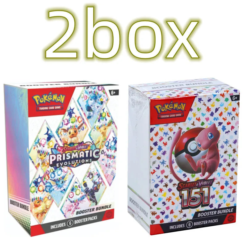 Pokemon Card v10 Booster bundle Destined Rivals Prismatic Evolutions Scarlet Violet 151 English ME01 Booster Cards Toys Gifts