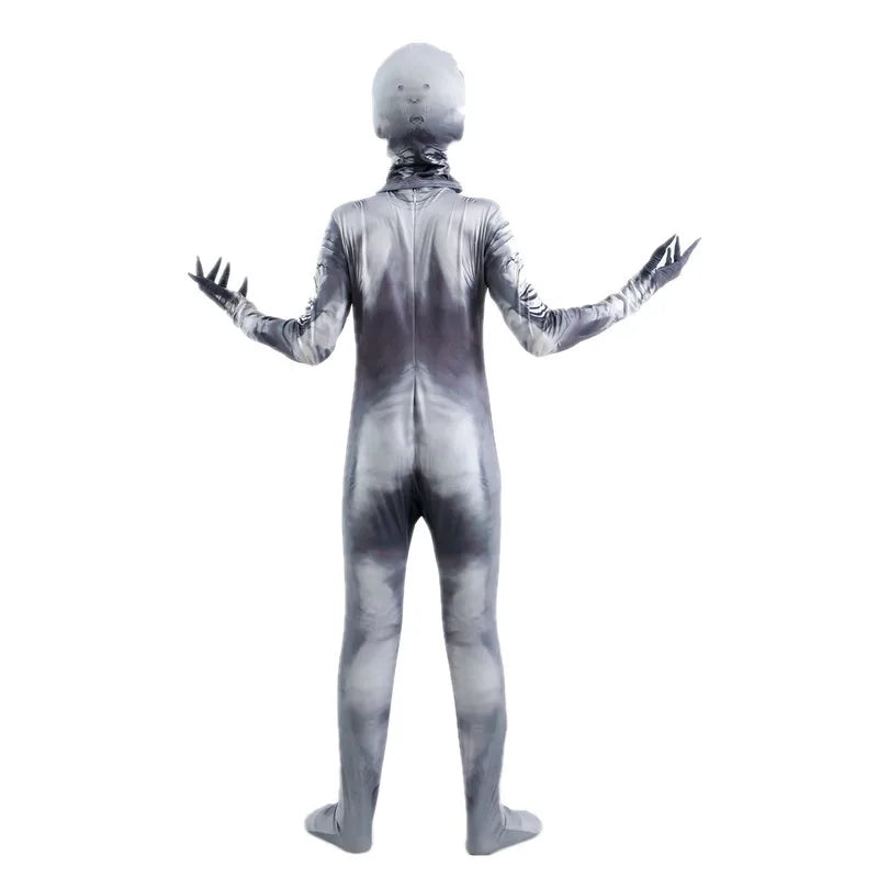 Adult Skeleton Jumpsuit Halloween Costume with Scary Mask Full Body Spooky Outfit for Cosplay Party Men's and Women Mardi Gras