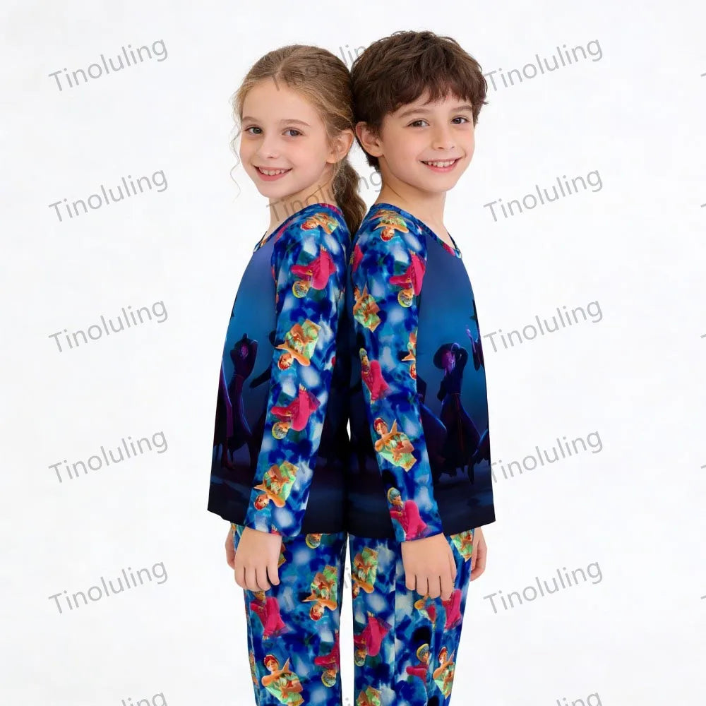 KPop Demon Hunters Huntrix Kids Pajamas Set Long Sleeve Girls Clothing 2pcs Children's Sleepwear Cartoon Boys Nightwear 3-14Y