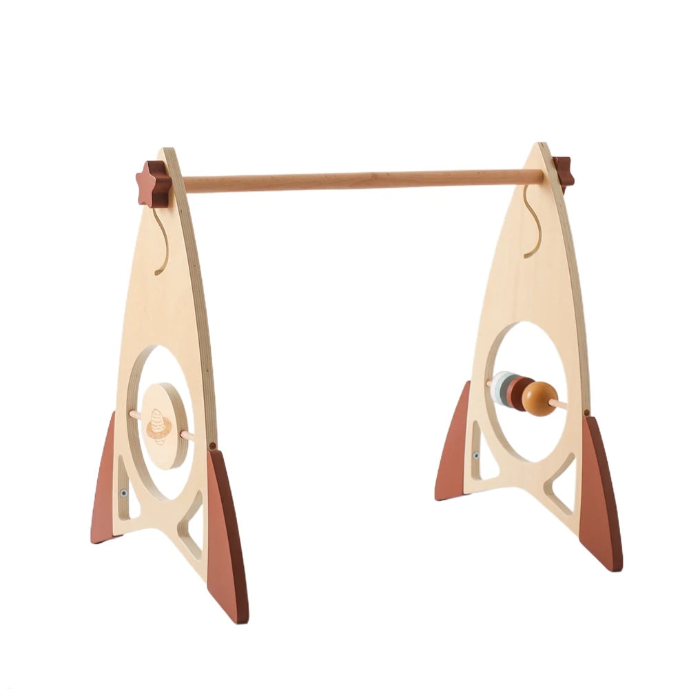Wooden Baby Play Gym Music Activity Mat 0-12 Baby Months Exercises For The Limbs Sensory Development Toys Mobile Suspended Bell