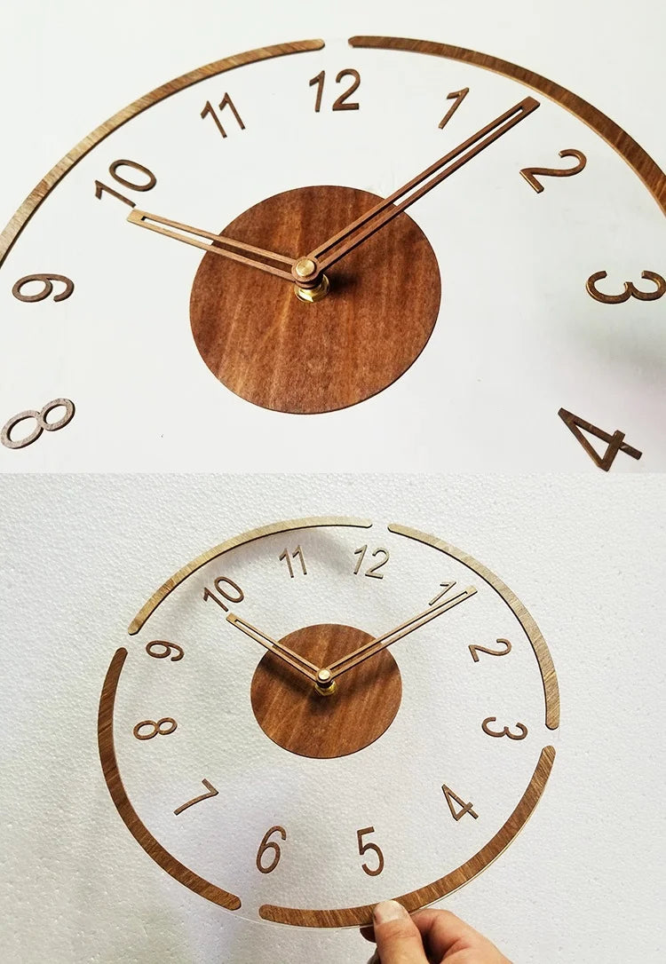 Modern Transparent Floating Digital Wall Clock Decoration Special Material Disk Battery Powered Home Decorative Wall Clock