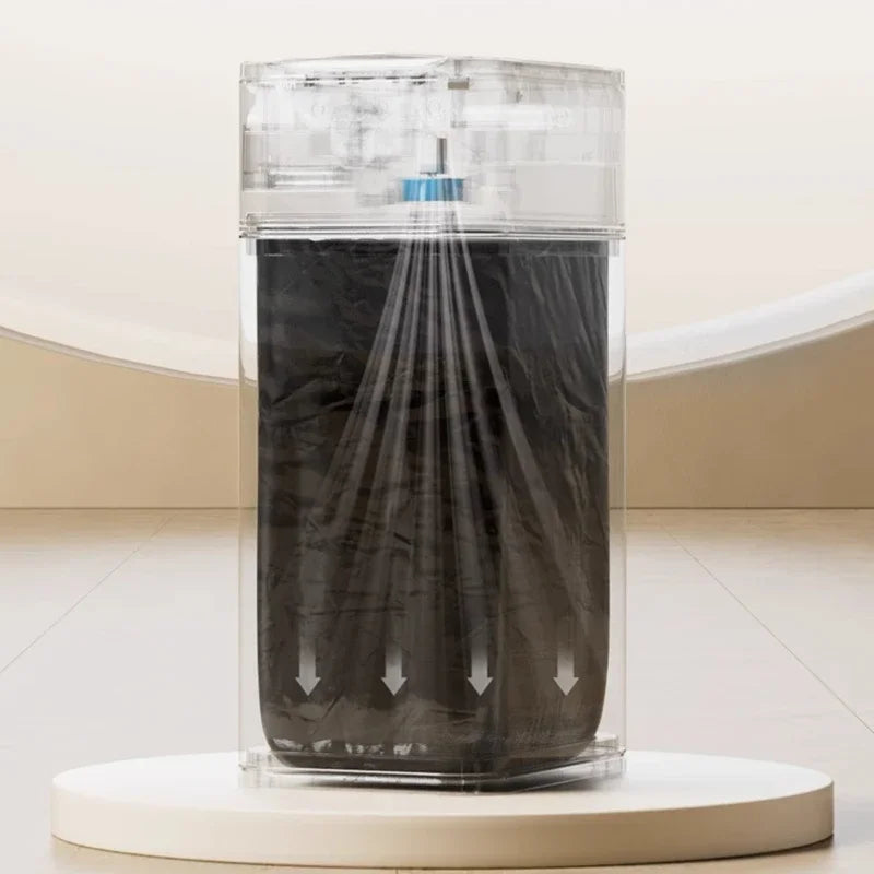 15/20L Smart Trash Can Waterproof Large Kitchen Wastebasket Sensor Automatic Bagging Trash Bin Household Rectangular Garbage Can