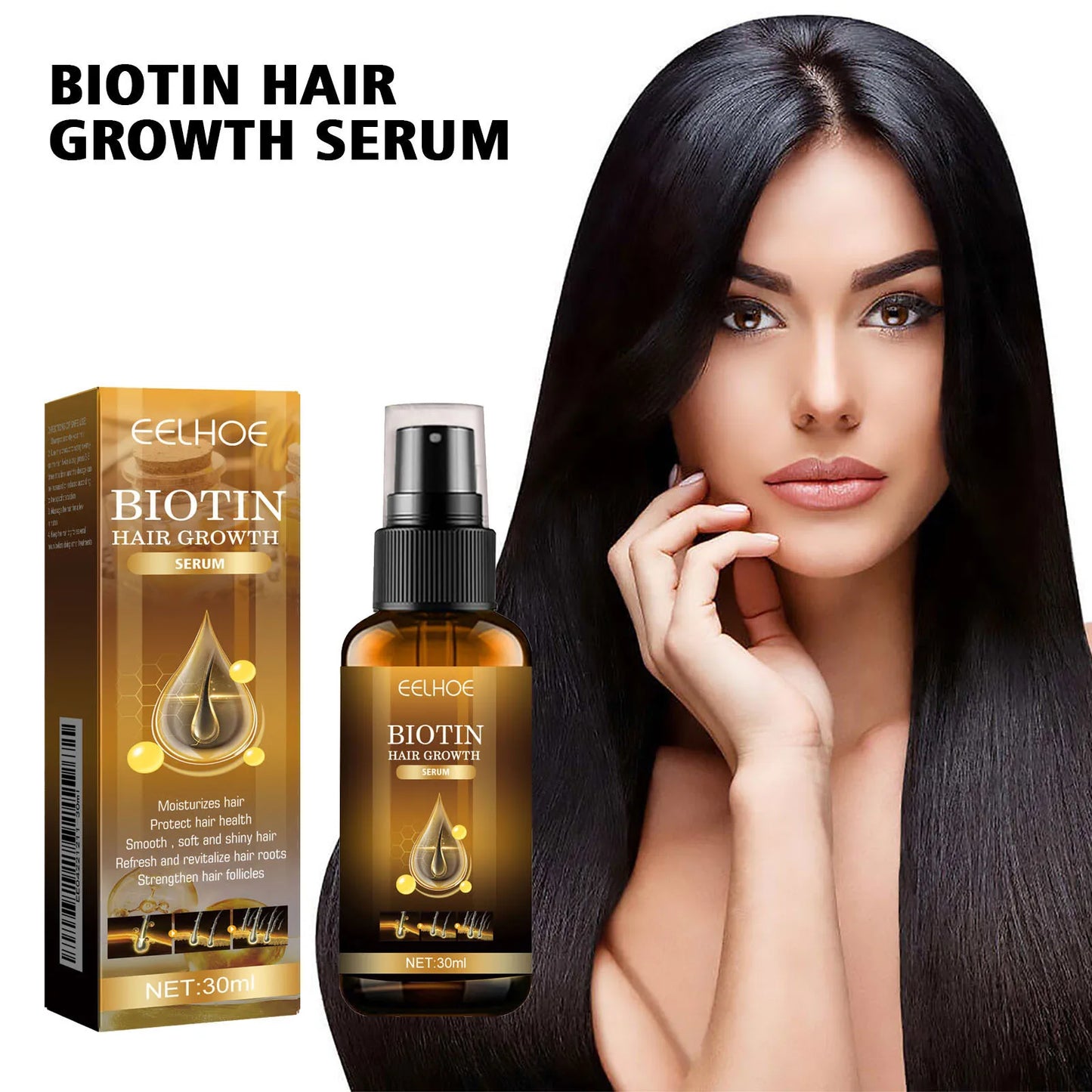 1/3/5 Box Magic Biotin Hair Serum Strengthen Smoothing Deep Nourishing Frizzy Hair Product Damaged Repair Spray Hair Oil Serum