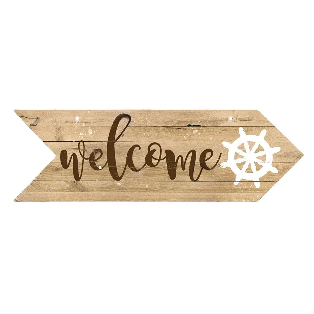 Beach Arrow Wooden Sign Beach Seaside Road Guide Wall Decoration Indicator Hanging Beach House  Wall Plaque Decor