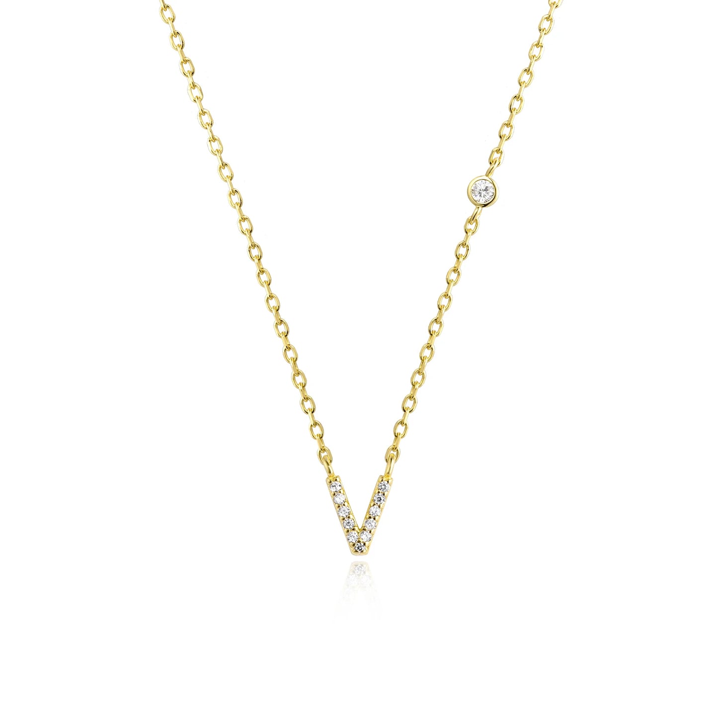 ANDYWEN 925 Sterling Silver Gold Small 26 Letters A- Z Zircon CZ Pendant Monogram Necklace Me 2020 Initial Alphabet M A Jewelry