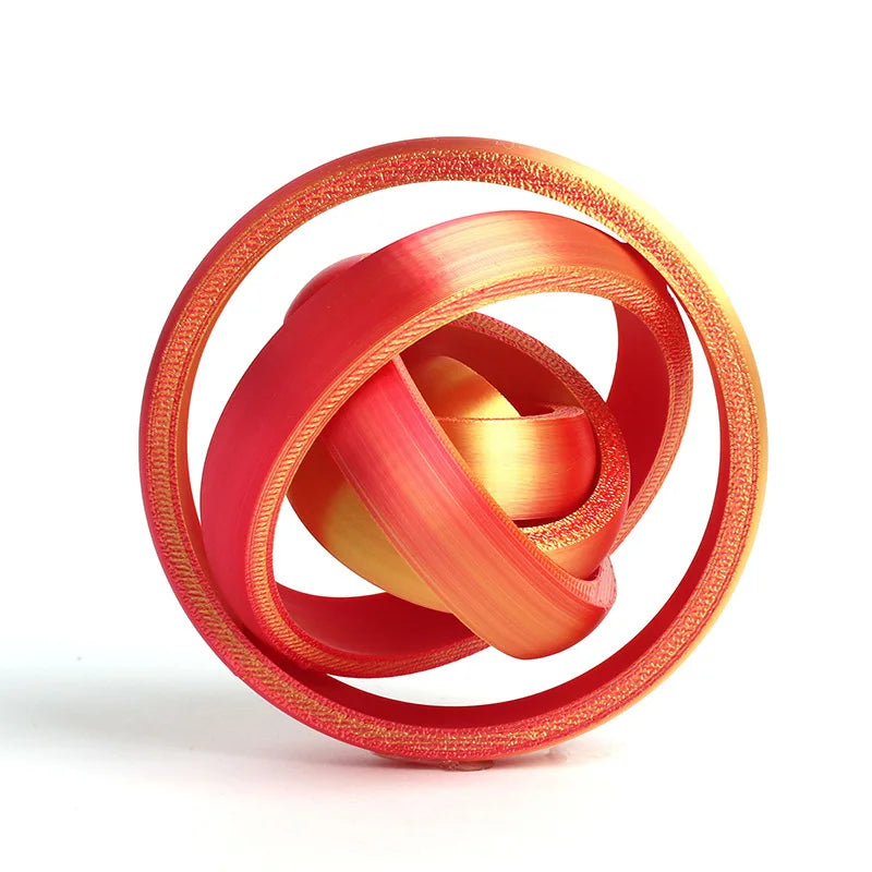 3D Printed 7-Ring Fidget Spinner Universal Gyro Gravity Rotating Anxiety Relief Office Decompression Sensory Toy for Party Gifts