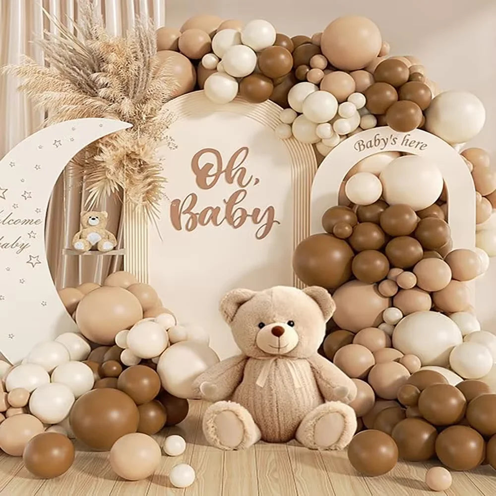 Nude White Sand Balloons Arch Kit Skin Gold Balloon Garland Kids Birthday Party Baby Shower Wedding Graduation Decoration Globos