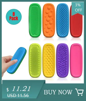 Silicone Textured Pencil Grips Sensory Fidget Toy For ADHD Autism Stress Relief Finger Skills Training Kids Adults Class Office