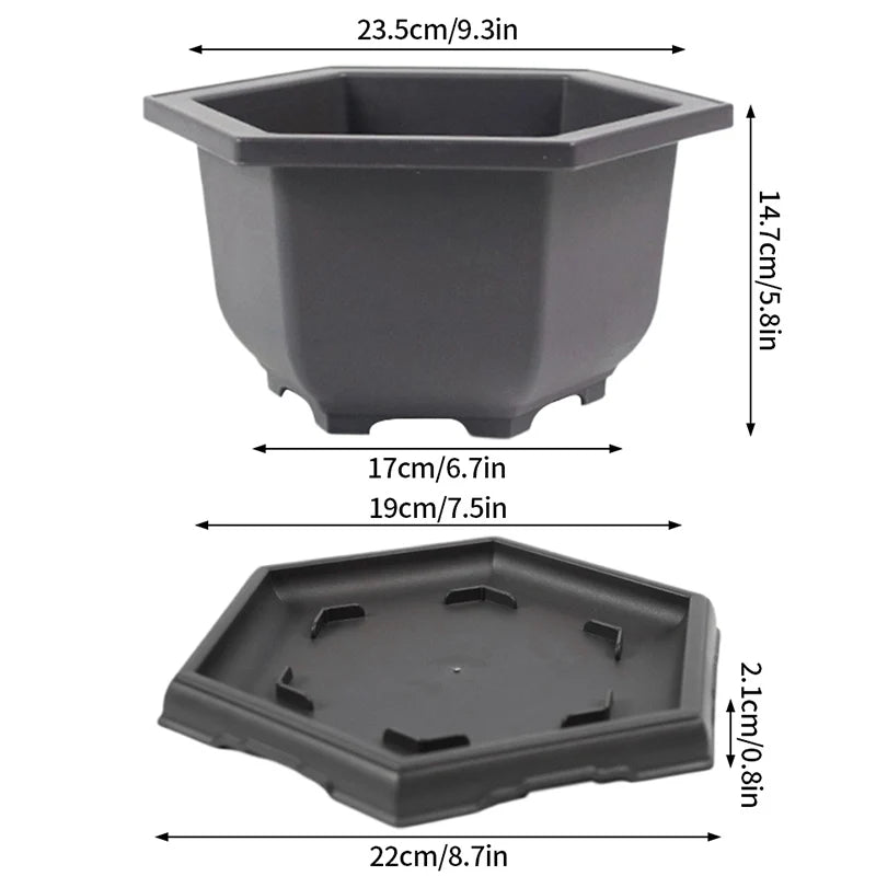 Outdoor Garden Landscape Bonsai Tray Square Rectangular Flowerpots Imitation Purple Clay Succulent Plants Pots 	
Pots for Plants