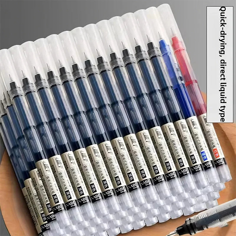 High Quality 0.5mm Quick Drying Fine Point Liquid Ink Pens Smooth Writing Comfortable Grip Non-Smudge for Office School Supplies