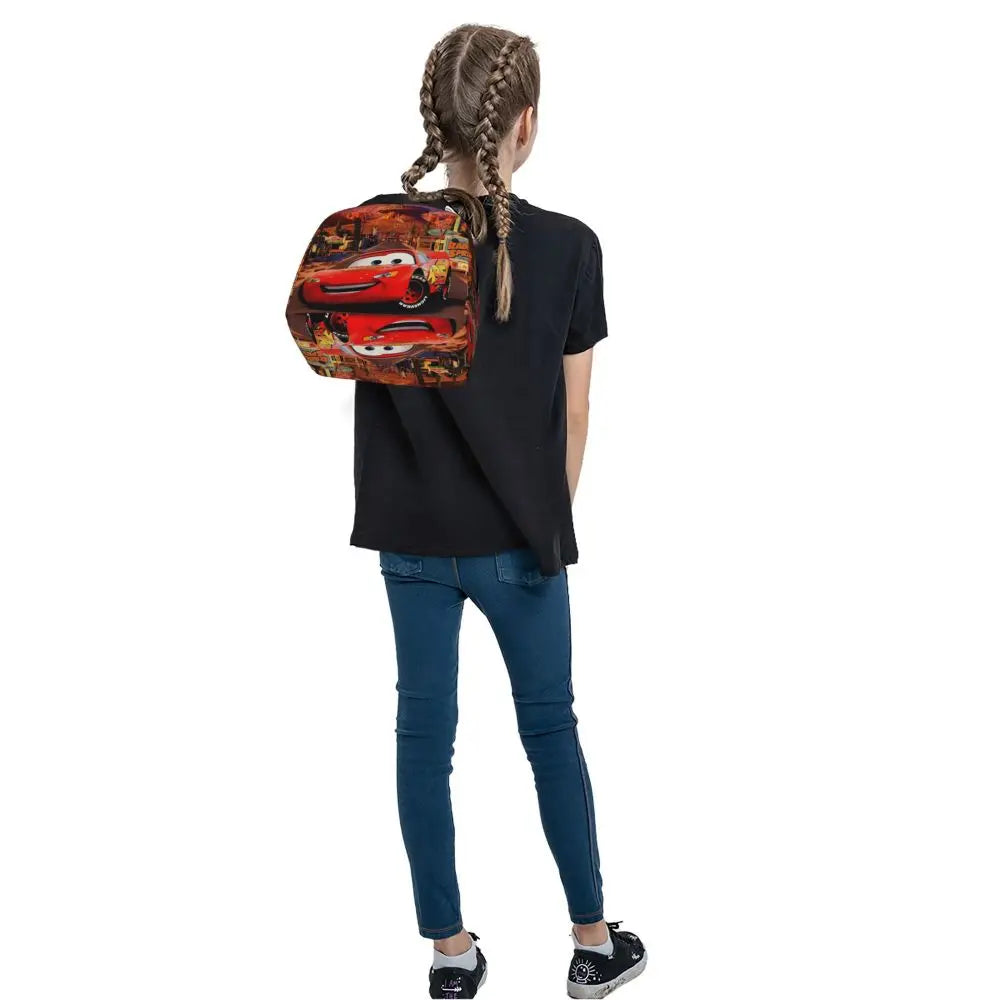 Custom Car 95 Lightning Mcqueen Insulated Lunch Bag for Women Resuable Racing Car Thermal Cooler Bento Box Office Picnic Travel