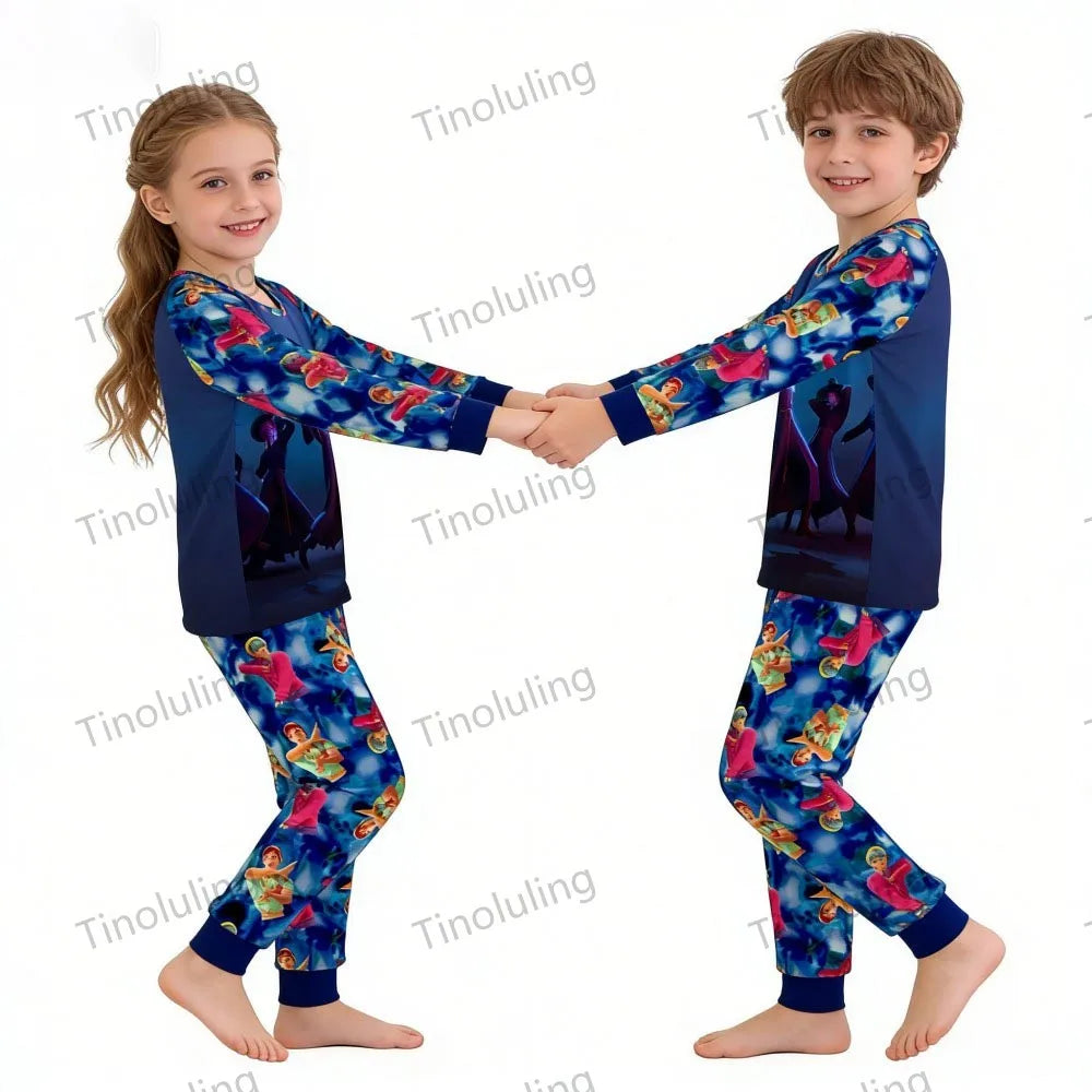 KPop Demon Hunters Huntrix Kids Pajamas Set Long Sleeve Girls Clothing 2pcs Children's Sleepwear Cartoon Boys Nightwear 3-14Y