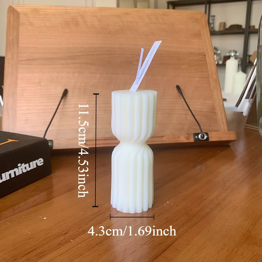 1pcs Nordic style cylindrical candle smokeless candle for wedding, party, birthday decoration, Nordic home decoration, bedroom