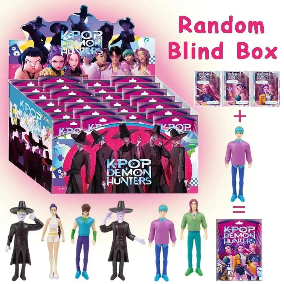 Anime Kpop Devil Hunter Blind Box Disassembly Fun Blind Bag Small Statue Peripheral Model Desktop Blind Box Decoration Gift