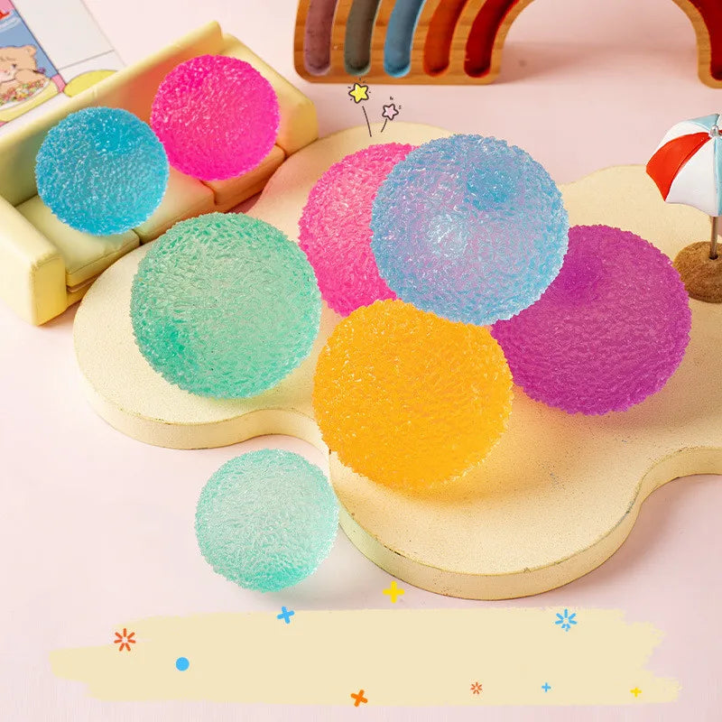 Squishy Stress Balls Multicolor Texture Ice Ball Squeeze Toy for Kids Adult Quiet Sensory Fidget Toy Halloween Christmas Gift