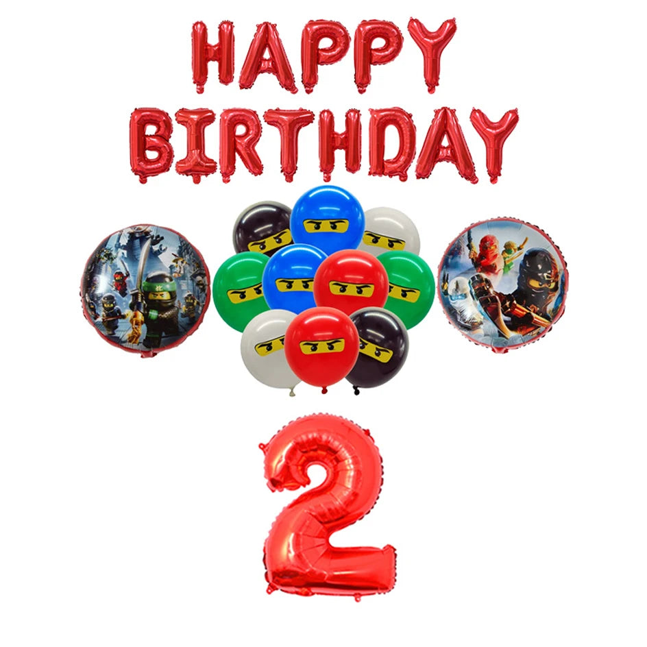 Ninja Birthday Party Decorations New Paper Tableware Plates Cups Napkins Tablecloth Background Balloon Supplies Deco For Kid Boy