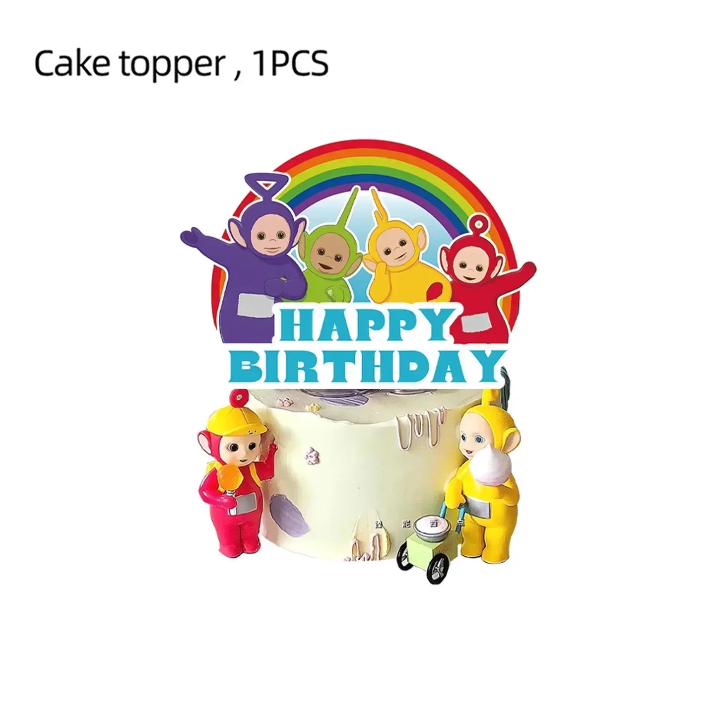 Teletubbies Birthday Party Decoration Tableware Set Paper Plates Balloons Banner Tablecloth For Kids Baby Shower Party Supplies