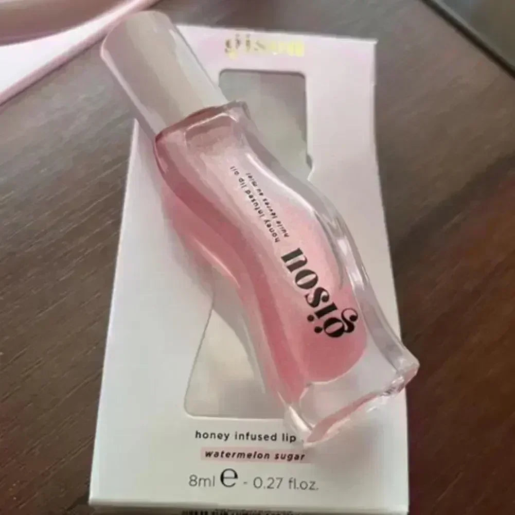 Gisou Moisturizing Lip Balm Original Lip Oil Care Lip Benetitnt for Lips Plumping Exfoliating New Color RASPBERRY SWIR Gloss
