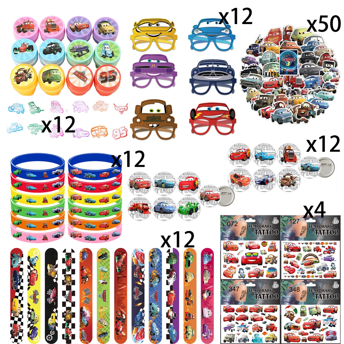 Disney Cars Birthday Decoration, Cartoon, Lightning Mcqueen, Paper Plates, Napkins, Cups, Balloon, Event Supplies, Baby Shower