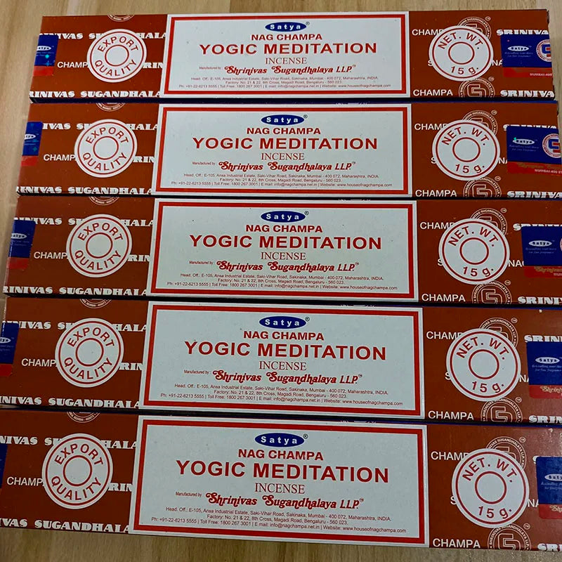 5BOX NAG Champa Incienso Satya Incense Collection Satya Handmade Sticks with Flavors Refreshing Medicinal Aromas Home Fragrances