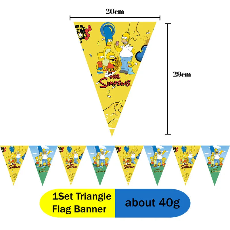 THE SIMPSONS GAME Baby Shower Kids Toy Aluminum Foil Digital Balloon Set Birthday Party Decor and Napkins Disposable Tableware
