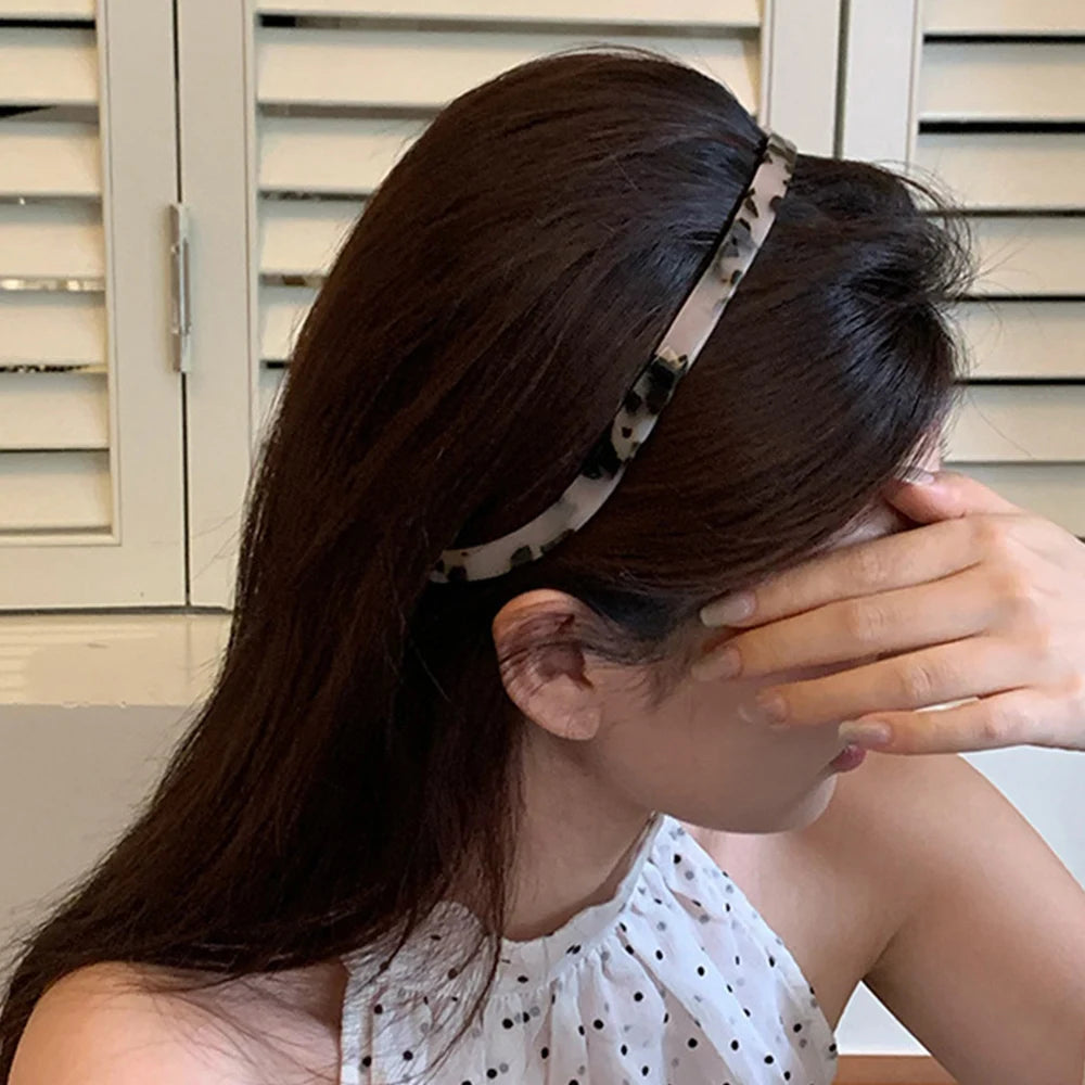 Fashion Sunglasses shaped Headband Anti-Slip Acrylic Hairbands for Women Invisible Hair Hoops Fixed Headband Hair Accessories