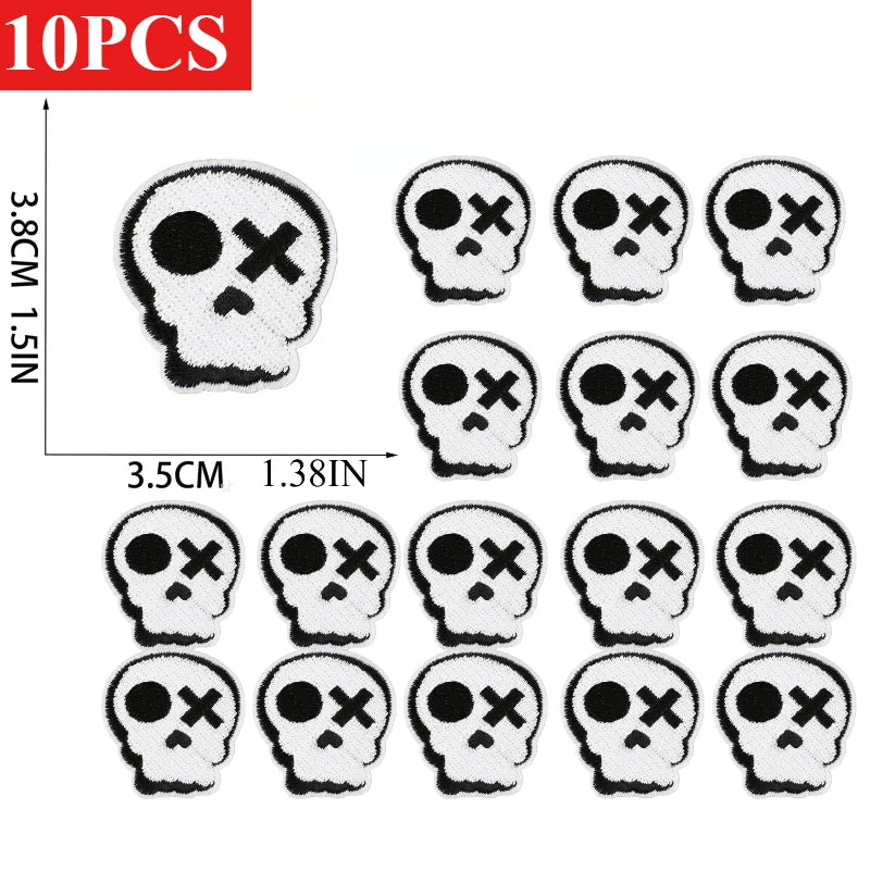 10/23PCS Wholesale Lots/set of Horror Ghost Haunted House Mummy Patch  Embroidery DIY Cloth Sticker Badge Ironing Jeans/cloak