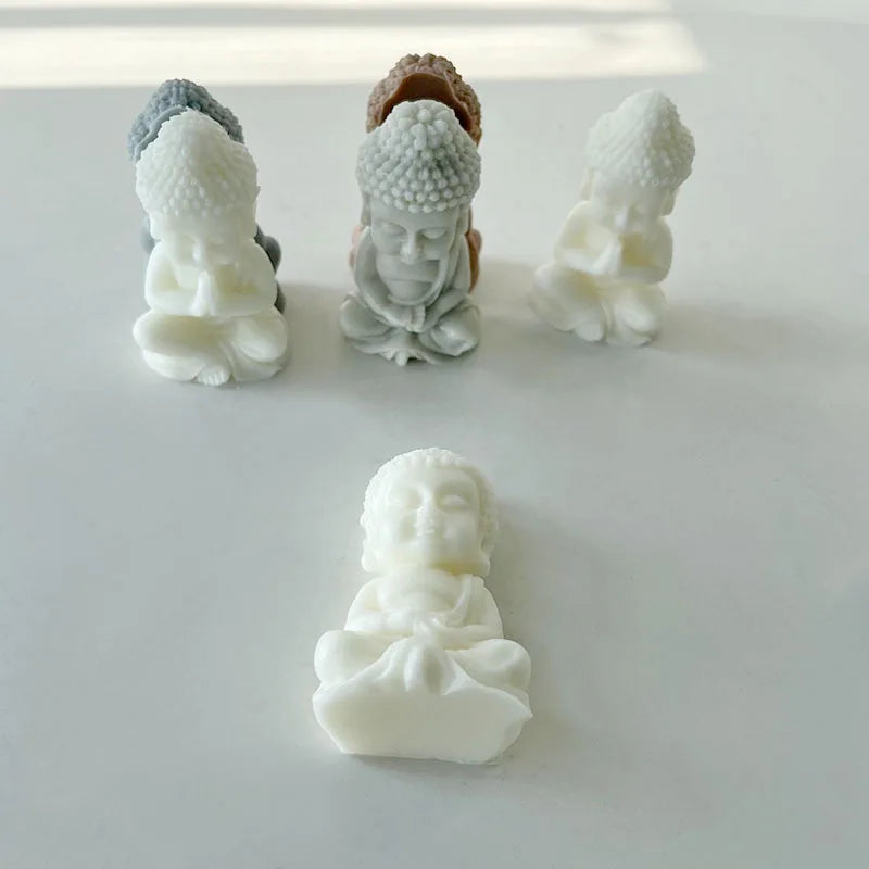 Creative Lotus Flower Buddha 3D Silicone Candle Soap Mold Home Decoration DIY Aromatherapy Gifts moldes de silicona silicone