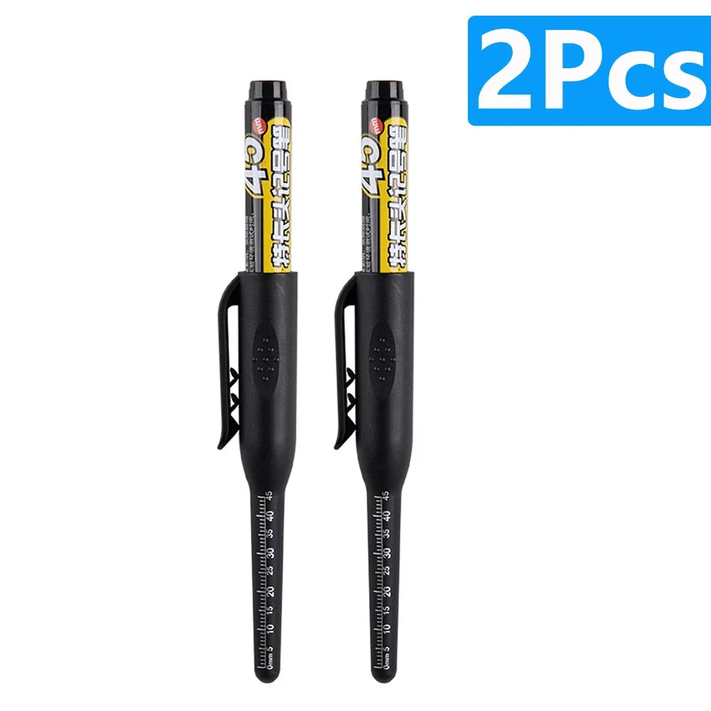 1-6Pcs 45mm Waterproof Long Head Nib Deep Hole Markers Pen Tile Carpenter Pen Multi-purpose for Woodworking Black/Blue/Red Ink