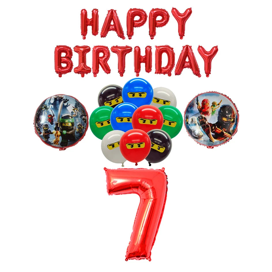 Ninja Birthday Party Decorations New Paper Tableware Plates Cups Napkins Tablecloth Background Balloon Supplies Deco For Kid Boy