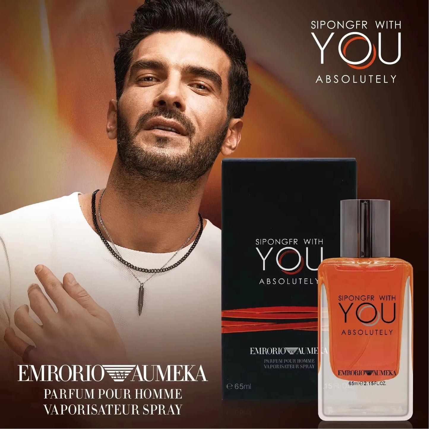 AUMEKA Perfume For Men Original Luxury Arabes Spray Parfum Pour Homme Woody Eau De Toilette Man Gift Makeup 65ml AU6383