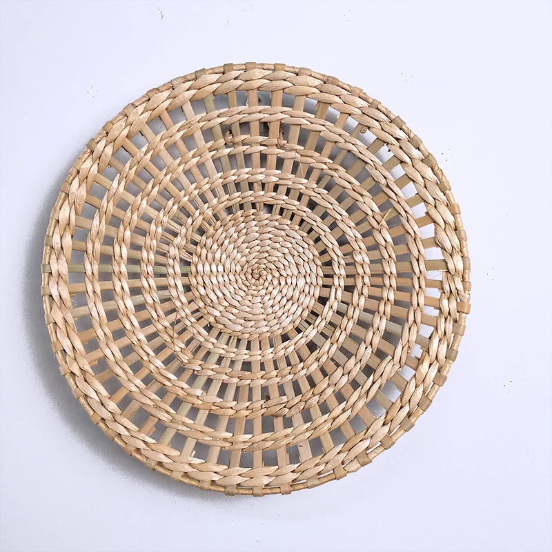 Bohemian style straw wall decoration, background wall decoration, sofa bedside handwoven hanging decoration