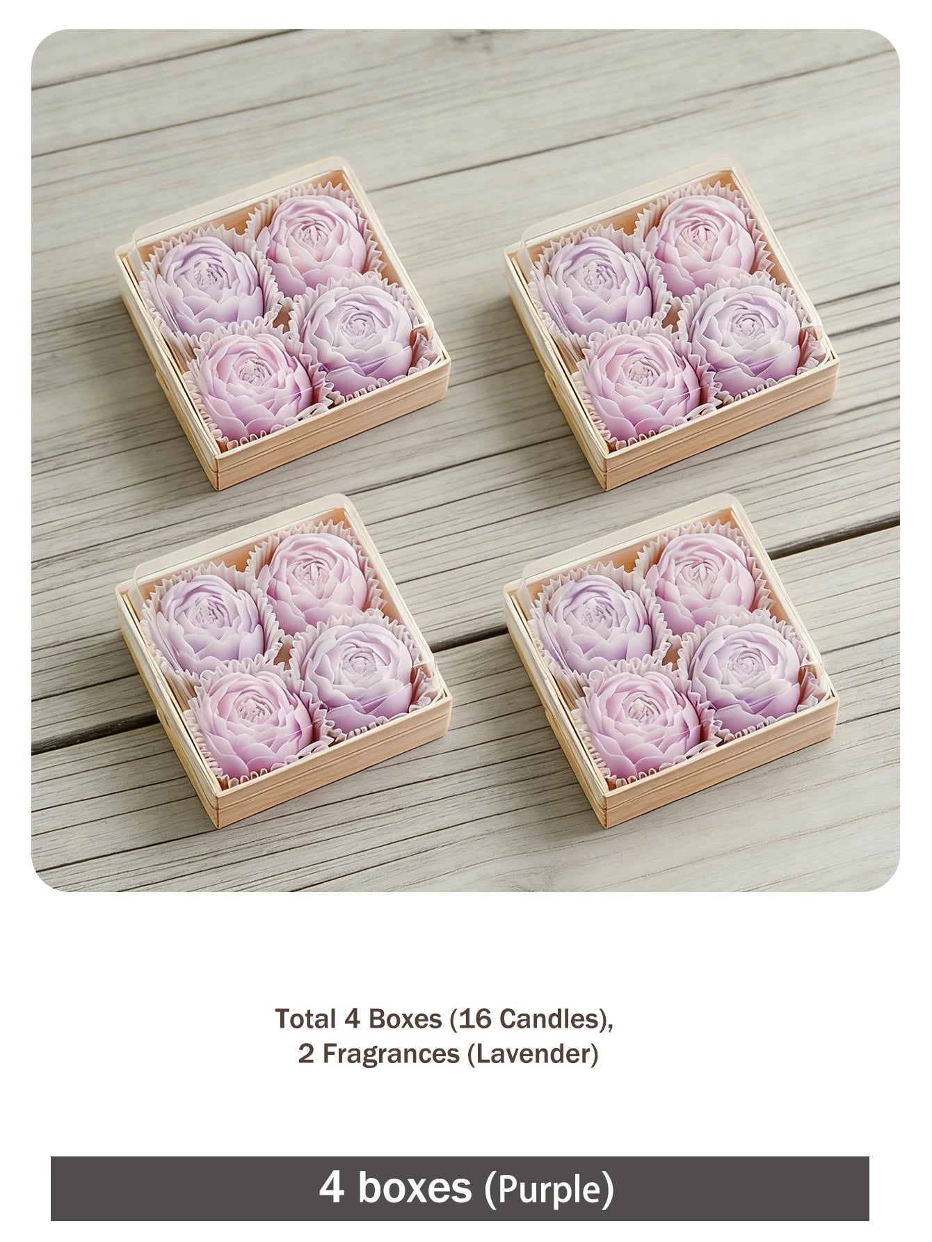 4-Pack Rose Scented Candle Gift Set ,Handmade, Elegant Room Decor, Gifts for women(Birthday/Valentine's Day/Wedding/Anniversary)