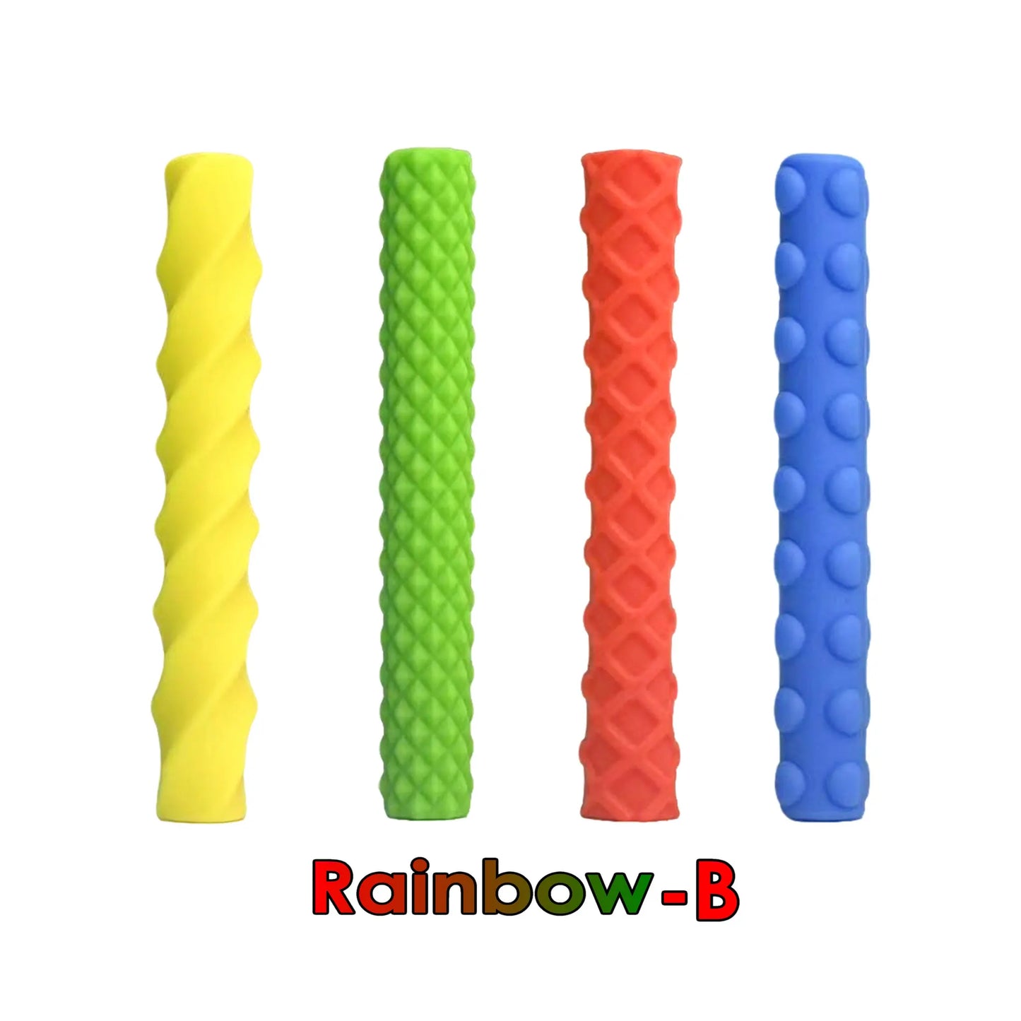 Silicone Textured Pencil Grips Sensory Fidget Toy For ADHD Autism Stress Relief Finger Skills Training Kids Adults Class Office
