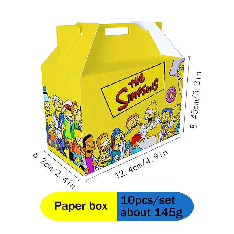 THE SIMPSONS GAME Baby Shower Kids Toy Aluminum Foil Digital Balloon Set Birthday Party Decor and Napkins Disposable Tableware