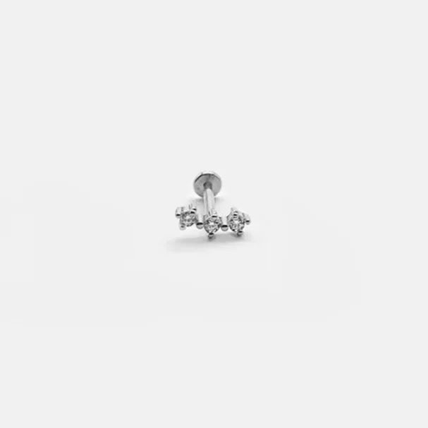 CANNER 1PC 925 Sterling Silver Smooth Love Butterfly Back Stud Earrings For Women Ins 18K Gold Plated Heart-Shape Earrings Gift