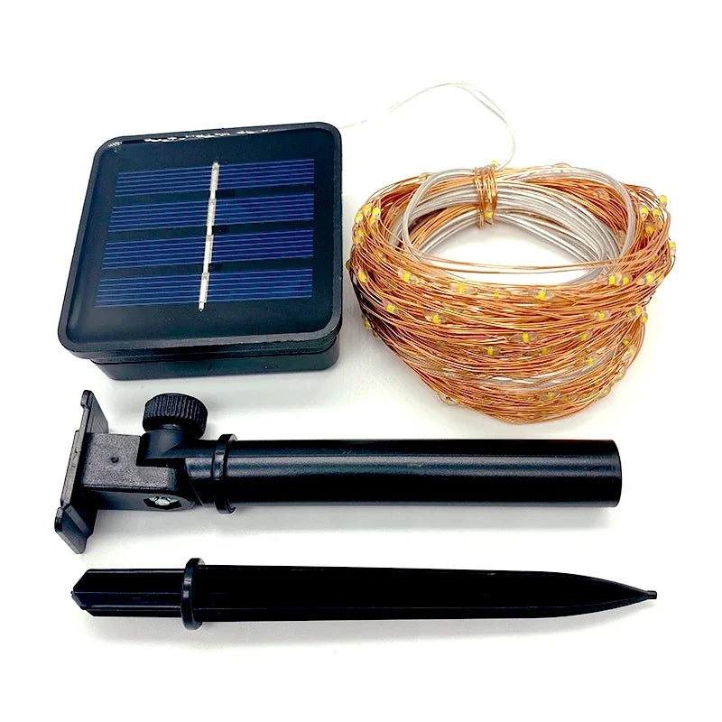 7m/12m/22m/32m LED Solar Light Outdoor Garden Fairy String Light Led Twinkle Waterproof Lamp for Christmas Patio Tree Party
