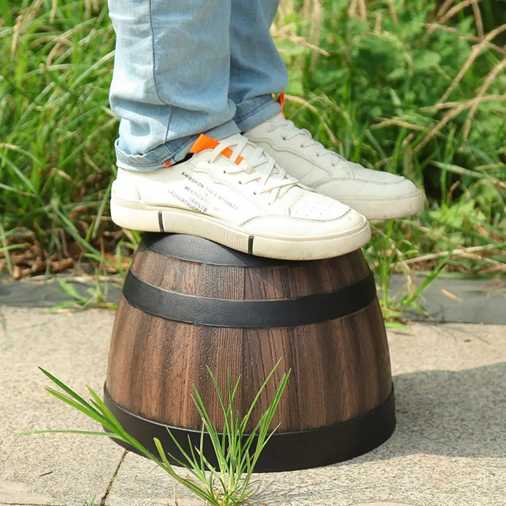 Large Plant Pot Faux Whiskey Barrel Shape Home Decor Plastic Indoor Outdoor Yard Patio Flowerpot for Garden