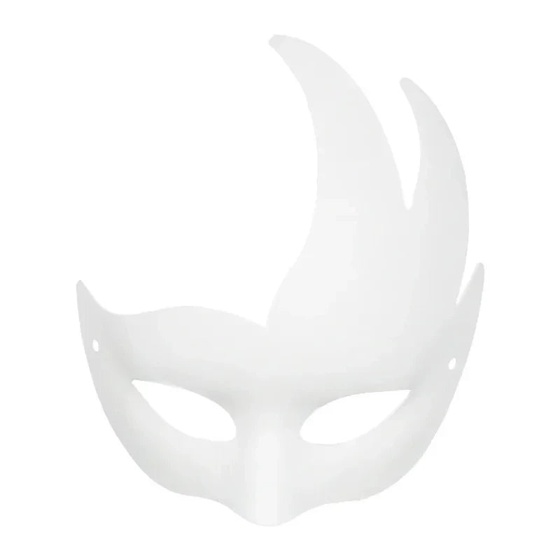 12/20/24 Pcs Halloween Mask DIY Paintable Blank Mask Paper Art Masks DIY Painting Masks For Masquerade Cosplay Party